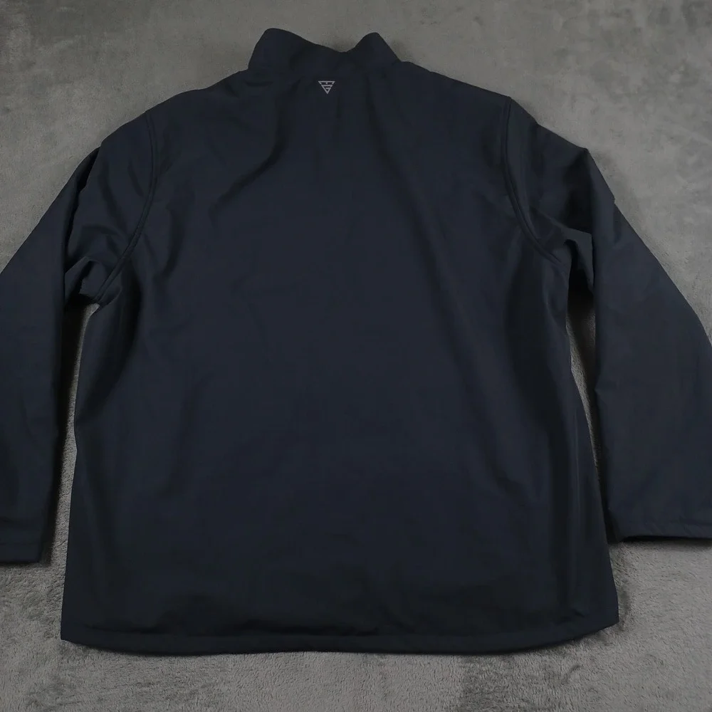 Maelreg Jacket Mens XXL‎ Gray Full Zip Preppy Logo Golf Pockets
